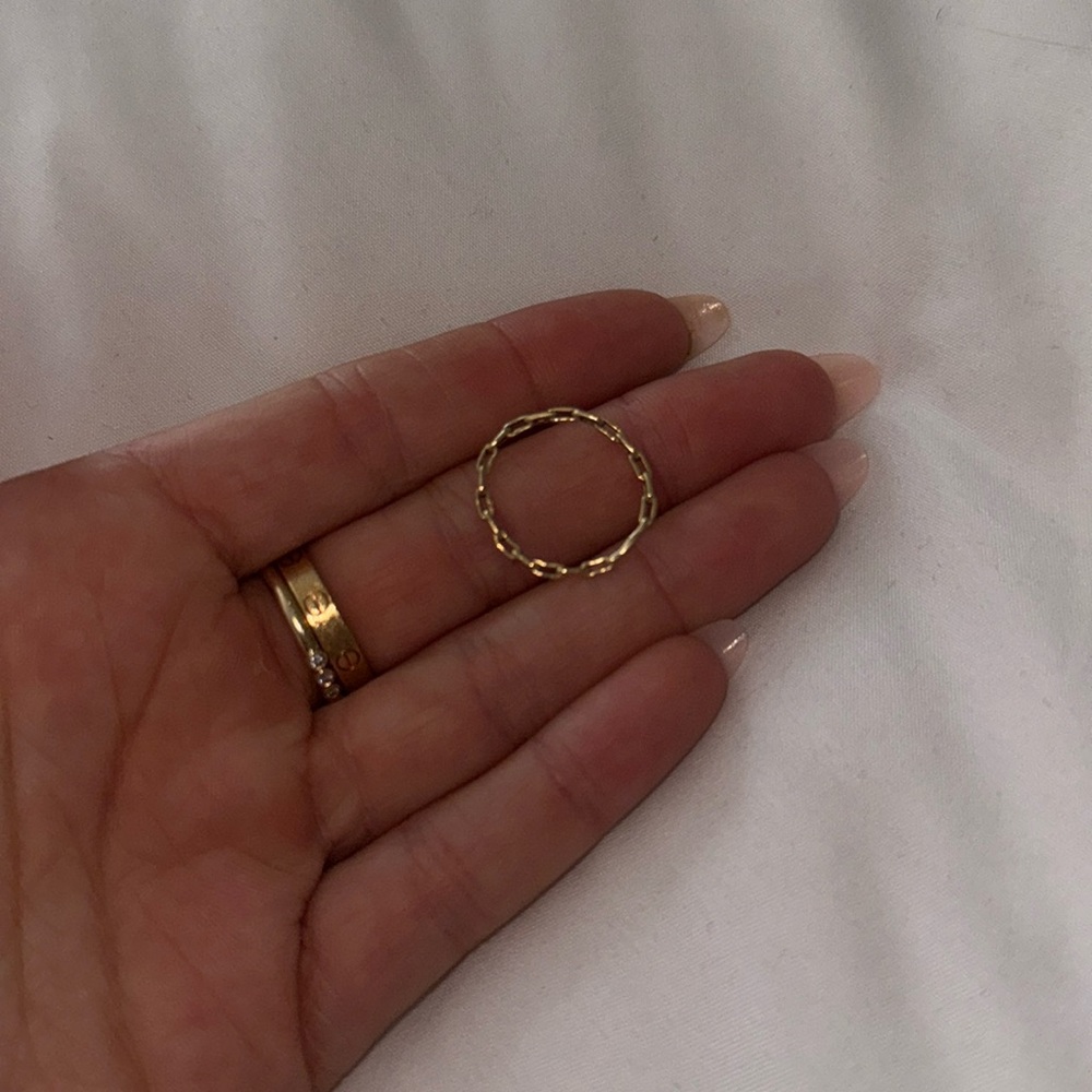 14k gold chain ring